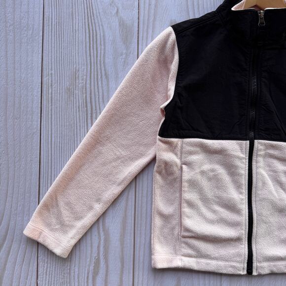 The North Face Denali Fleece Girls Youth S 7-8 Full Zip Jacket Pink/Black - Picture 3 of 10